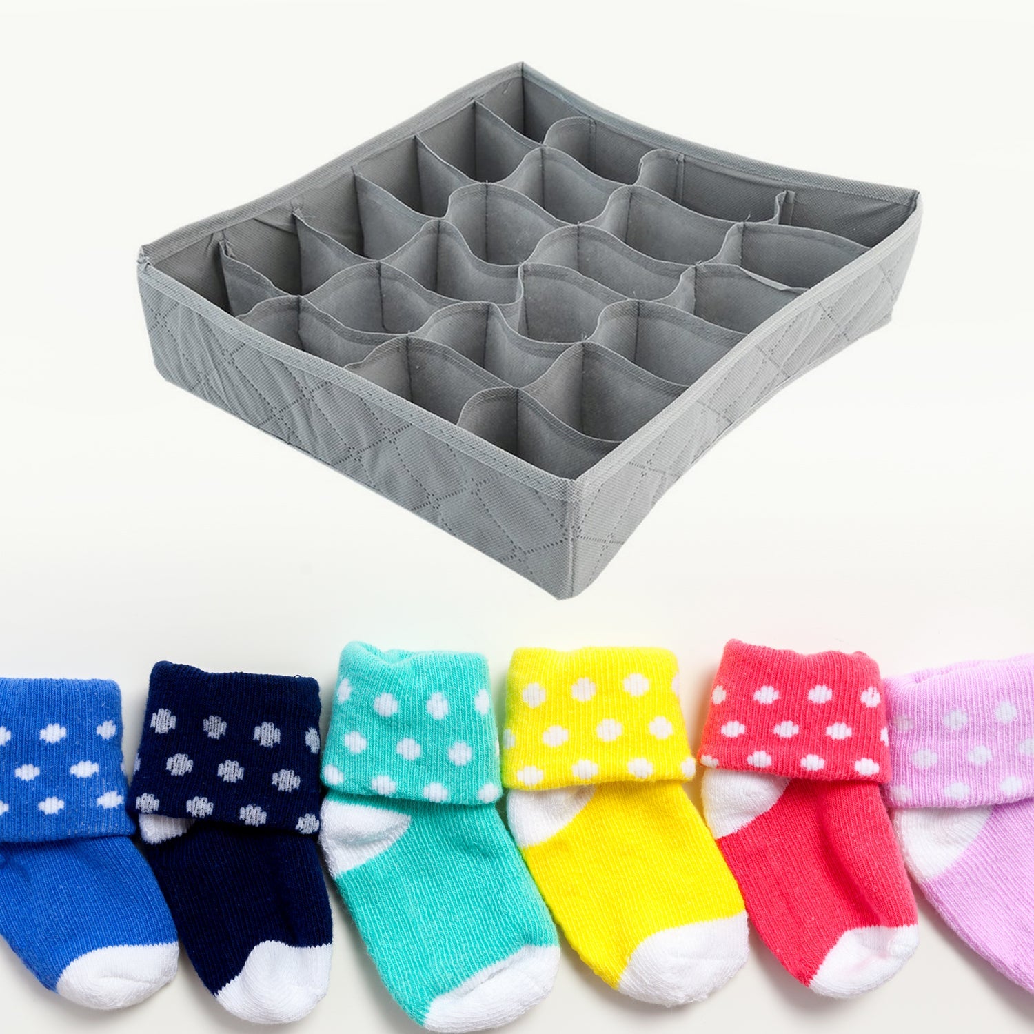 Lightweight folding storage box for AM ENTERPRISES.