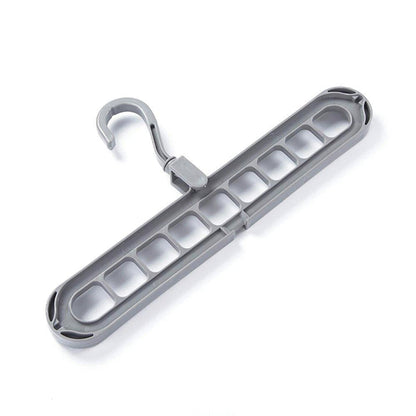 9-Hole Plastic Hanger Hook for Wardrobe Clothes Organization & Indoor Storage